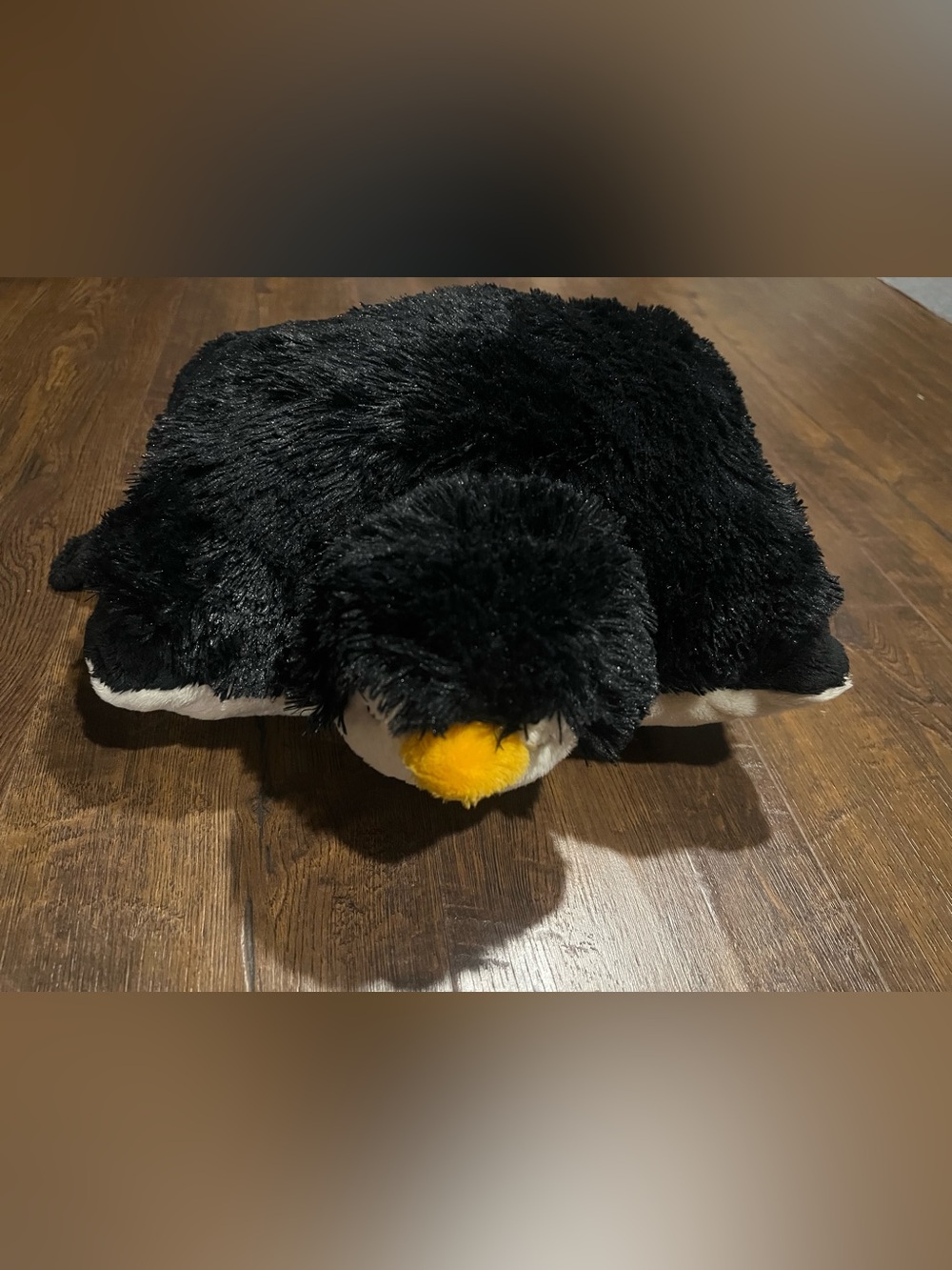 Black Plush Penguin mini Pillow pet